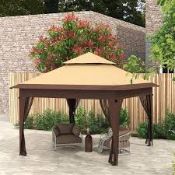 Boxed Outsunny 3 x 3m Pop Up Gazebo With Mosquito Netting (LOC: SR7Left-FP203)