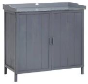 Boxed Outsunny 84B-636GY Garden Wood Storage Cabinet (LOC: SR7Left-FP180)