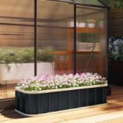 Boxed Outsunny Galvanised Raised Garden Bed, 4.5 x 2 x 1 ft Metal Planter (LOC: SR7Left-FP189)