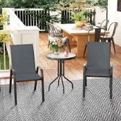 Boxed Outsunny 2 Seater Metal Bistro Set (LOC: SR7Left-FP177)