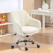 Boxed Modern Velvet Office Desk Chair for Bedroom, Living Room, (LOC: SR7Left-FP155)