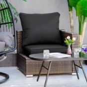 Boxed Outsunny 2 Piece Back and Seat Garden Chair Cushions - 150x630x550mm (LOC: SR7Left-FP154)