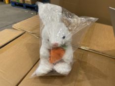 24 X BRAND NEW WHITE BUNNY RABBIT SOFT TOYS (LOC: 24.15-AA5623)