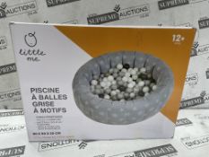 12 X BRAND NEW LITTLE ME SOFT BABY BALL PIT POOLS ROUND SOFT PLAY 90 X 90 X 30CM RRP £26 EACH (