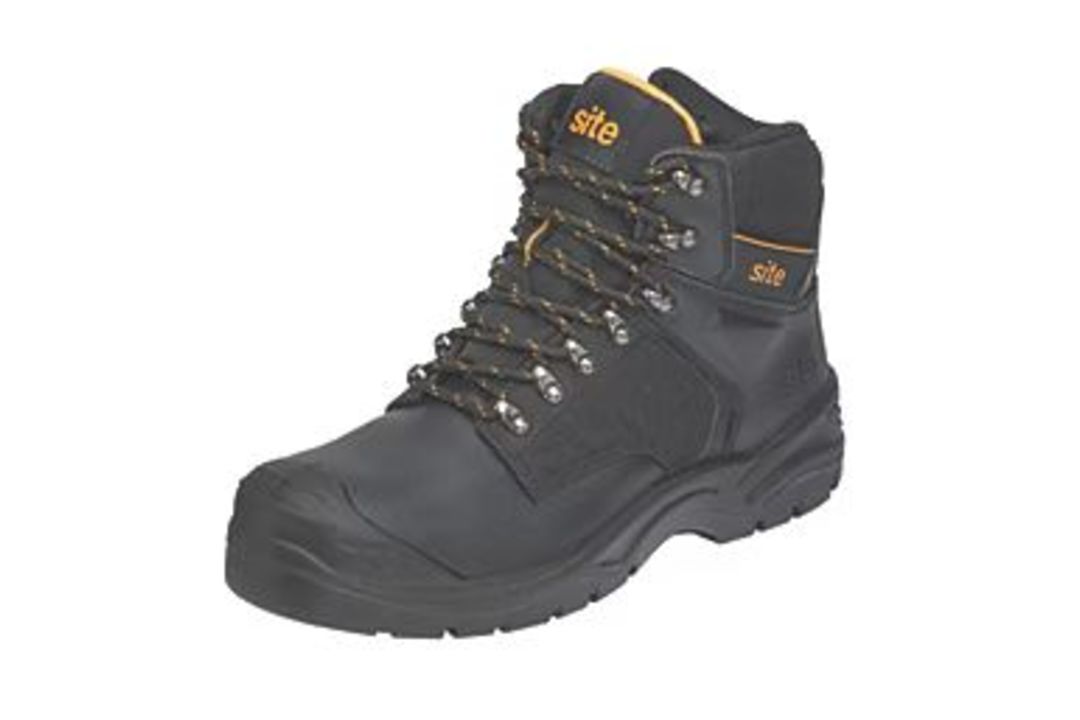 Site Prescott Size 7 Black Waterproof Steel Toe Cap Safety Boots (LOC: SR2.4.8-LH714)