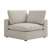Boxed Lutyens Oatmeal Weave Fabric Modular Sofa, Corner Unit RRP £629.99. Perfectly elegant for