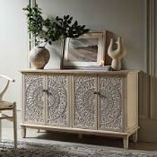 Boxed Chantilly Whitewashed Carved Large Sideboard RRP £489.99. Our Chantilly large sideboard