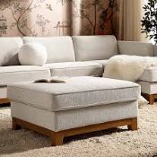 Boxed Dipley Oatmeal Fabric Storage Footstool RRP £339.99. Feature classic design, the Dipley