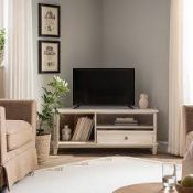 Boxed Chantilly Whitewashed Corner TV Unit RRP £349.99. Our Chantilly TV unit is an ideal option for