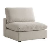 Boxed Lutyens Oatmeal Weave Fabric Modular Sofa, Armless Seat RRP £569.99. Perfectly elegant for