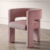 Boxed Greenwich Dusty Pink Corduroy Dining Chair RRP £279.99. Our beautiful Greenwich chair features