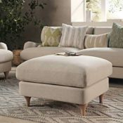Boxed Daphnis Oatmeal Fabric Sofa, Footstool RRP £299.99. Perfect companion to our lovely Daphnis