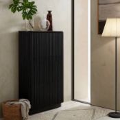 Boxed Maru 3-Door Shoe Storage Cabinet, Black RRP £389.99. Elevate your hallway or entryway with the