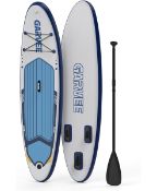 Boxed Stand Up Paddle Board, 320cm Inflatable SUP with Full Accessories, Non-Slip EVA Deck, Stable
