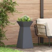 Boxed vidaXL Pillar Planter 2 pcs Anthracite 35 x 35 x 73 cm (LOC: SR6(1.1)-WO410)