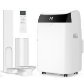 Boxed 12000 BTU Portable 5-in-1 Air Conditioner, Cools Dehumidifies Fan, Energy Saving AC with 24H