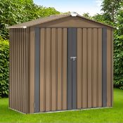 Boxed Garden 6 Ft. W X 4 Ft. D Steel Outdoor Storage Shed Brown (LOC: SR6(7.5)-WO441)