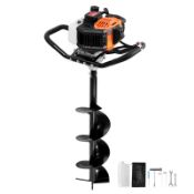 Boxed Post Hole Digger Gas Powered, 43CC 1250W Earth Auger, Gas Auger with 8” Auger Drill Action