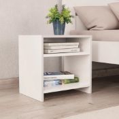 Boxed Reston 40cm W Bedside Table White (LOC: SR6(8.7)-WO477)