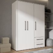 Boxed Mijah 3 Door Manufactured Wood Wardrobe White (LOC: SR6.SR-WO551)