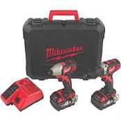 Milwaukee M18 BPP2Q-402C 18V Li-Ion RedLithium Cordless Twin Pack (LOC: SR1.3.8-LG148)