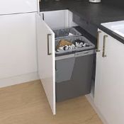 Essentials Vigote Pull-Out Bin Anthracite 92Ltr (LOC: SR1.3.3-LG53)