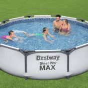 Bestway Steel pro max Swimming pool with pump (L) 3.05m x (H) 76cm (LOC: SR1.4.4-LG254)