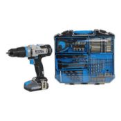 Mac Allister 18V Li-ion Mac SOLO Brushed Cordless Combi drill With 74-Piece Accessory Kit (LOC: