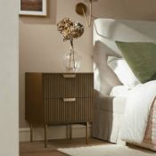 Boxed Richmond Ridged 2 Drawer Bedside Table, Dark Ash RRP £219.99. Our Richmond bedside cabinet