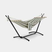 Boxed Ibiza 1 Person Green & White Hammock with Stand (LOC: SR5(2.2)-SK599)