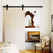 Boxed Single Barn Door Hardware Kit 79.2 in. (LOC: SR6(5.3)-WO692)