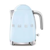 Smeg KLF03PBUK Retro Style 1.7L Jug Kettle, Pastel Blue. RRP £199.99. (LOC: SR3.3.7-SF428)