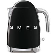 Smeg 50s Style KLF03BLUK Black Electric Kettle. RRP £199.99. (LOC: SR3.3.7-SF461)
