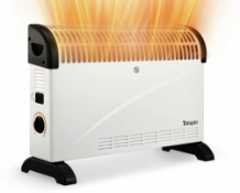 2 x Totopia 2000W Convection Heater, Silent Heating, 3 Heat Settings, Adjustable Thermostat, Space