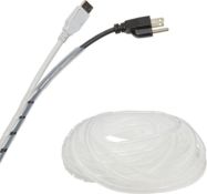 30 X BRAND NEW Stockroom Plus Clear Spiral Cable Wrap for Cables, Expandable Wire Organizer (20