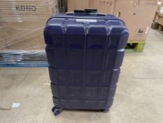 2 X BRAND NEW KONO PREMIUM BLUE 24 INCH LUGGAGE BACK WITH CODED LOCK SECURITY RRP £149 EACH (LOC: