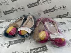 40 X BRAND NEW PAIRS OF DUNLOP SLIPPERS (DESIGNS MAY VARY) (LOC: 19.18-AA5240)