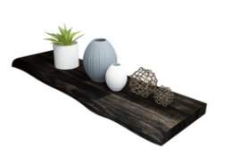 4 X BRAND NEW Acacia Afloat Shelf Floating Shelf FSC 900x250x38mm, Finger-joint with Live edge,