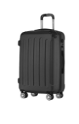 Boxed ochama ABS Black Luggage, Silent Universal Wheels, Combination Lock, Wear-resistant &