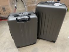 BRAND NEW SET OF 2 KONO PREMIUM LUGGAGE SET INCLUDING 28 INCH AND 24 INCH LUGGAGE BAGS IN GREY AND
