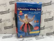 20 X BRAND NEW FANCY DRESS INFLATABLE VIKING SUITS (LOC: 19.12-aa8831)
