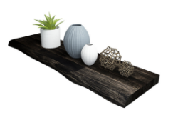 4 X BRAND NEW Acacia Afloat Shelf Floating Shelf FSC 900x250x38mm, Finger-joint with Live edge,
