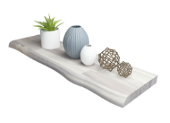 4 X BRAND NEW Acacia Afloat Shelf Floating Shelf FSC 900x250x38mm, Finger-joint with Live edge,