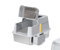 Boxed Stainless Steel Litter Box with Lid, XL with Flip Lid Fits All Cats, Extra Large Covered