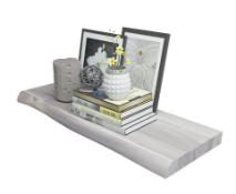 5 X BRAND NEW Acacia Afloat Shelf Floating Shelf FSC 700x250x38mm, Finger-joint with Live edge,