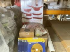 19 Piece Mixed lot to include 9 Piece Ceramic Cookware Pans set, Vitrex replacement diamond