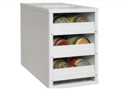 2 x Boxes of 6 Brand New YouCopia Mini-Stack 12-Bottle Spice and Vitamin Organizer, (White), Store