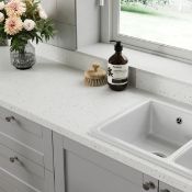 TRADE PALLET TO CONTAIN 5x KRONO FINESSE LAMINATE WORKTOPS - 1x 22MM WHITE ANDROMEDA ABS BREAKFAST