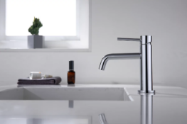 2 X BRAND NEW VURTU Ares Basin Mixer S, 1/4 Turn, Single Lever Ceramic Disc, High/ Low Water