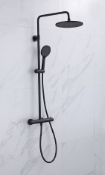 Boxed VURTU Hertford Thermostatic Shower Valve System, 870(H) x 325(W), Black, 628552, The VURTU